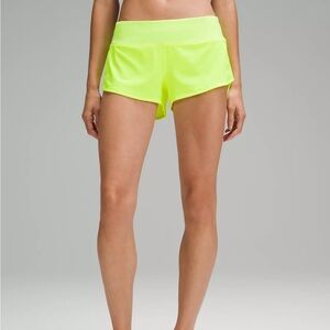 Speed Up Low-Rise Lined Short 2.5" highlight yellow
